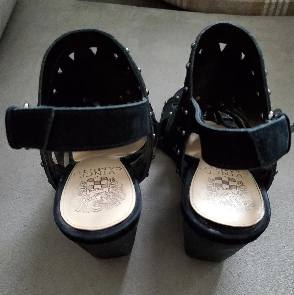Vince Camuto Women's Smoke Show Black Reston Sandals 6M MSRP 129